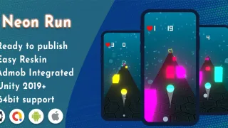 Neon Run – Unity Project - Unity Source Code & Template