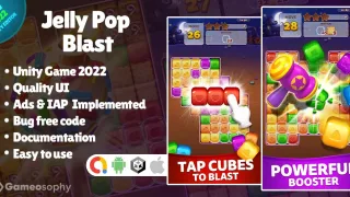 Jelly Pop Blast Match 3 Unity Game - Unity Source Code & Template