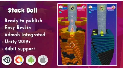 Stack Ball Fall Helix Tower – Unity Project