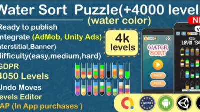 Water Sort Puzzle, liquid sorting – Unity project