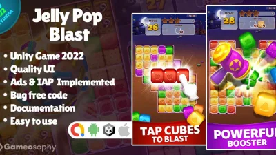 Jelly Pop Blast Match 3 Unity Game