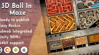 3D Ball In Maze – Unity project with admob - Unity Source Code & Template