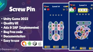 Screw Pin- Nut & Bolts Puzzle Game - Unity Source Code & Template
