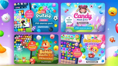Puzzle Match Game Kit Bundle full assets