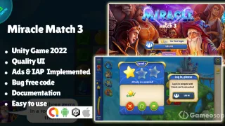 Miracle Match 3 Best Unity Codes 2024 - Unity Source Code & Template
