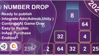 Number Drop – Unity Game - Unity Source Code & Template
