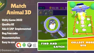Match Animal 3D | Unity Game - Unity Source Code & Template