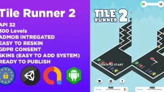 Tile Runner 2_300 Levels + Unity Game - Unity Source Code & Template