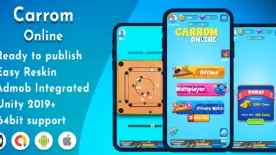 Carrom Online – (Unity Game+Admob+iOS+Android)