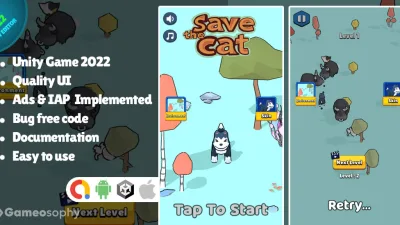 Save The Cat Unity Source Code 2d Game