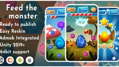 Feed the monster Learn Arabic – Unity Game