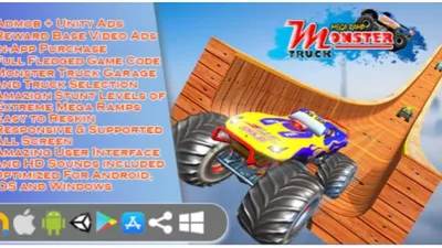 Monster Truck Stunt Game Unity 3d
