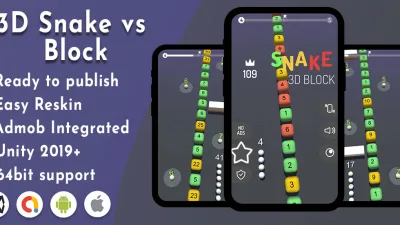 3D Snake vs Block – Unity project with admob Integration