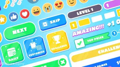 Mobile Hyper Casual GUI Pack