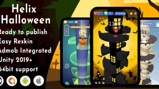 Helix Halloween – Unity project with admob Integration - Unity Source Code & Template