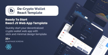 De-Crpyto Wallet – Cryptocurrency Web App React JS Template