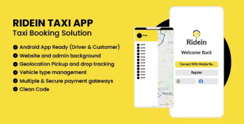 RideIn Taxi App- Online Android Taxi Booking App With Admin Panel Driver | User Panel