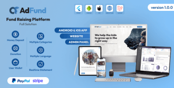 AdFund - Fund Raising Platform Website | Android-iOS App | Admin Panel