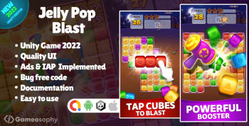 Jelly Pop Blast Match 3 - Unity Game