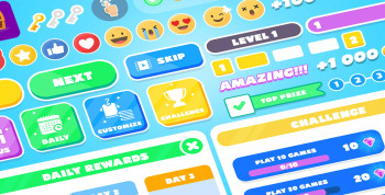 Mobile Hyper Casual GUI Pack