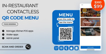 A table QR-code based contactless ordering