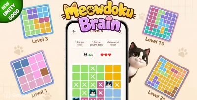 Meowdoku: Brain Puzzle Games | Unity Game