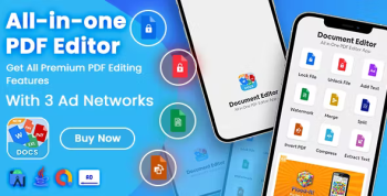 PDF Editor Maker – All in One PDF Editor for Android – 3 Ad Networks