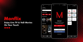 Monflix – OTT, Live TV Movies App