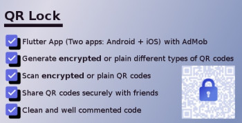 QR Lock – Encrypted QR Codes Scanner and Generator – Flutter app