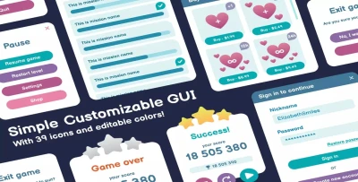 Simple Customizable Flat GUI Pack