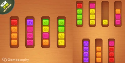 Wood Cube Sort | Unity Game