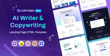 CopyGen – AI Writer Copywriting Landing Page HTML Template