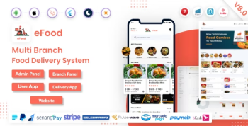 eFood – Food Delivery App with Laravel Admin Panel