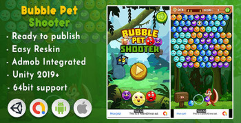 Bubble Shooter Pet – Unity Complete Project with Admob