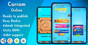 Carrom Online – (Unity Game+Admob+iOS+Android)