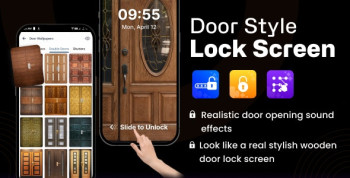 Door Style Lock Screen – Shutter Lock Screen Themes