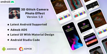 3D Glitch Camera Photo Effect | iPhone 14 Camera Photo Effect | Admob Ads