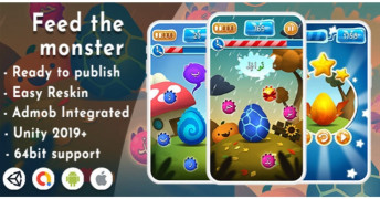 Feed the monster Learn Arabic – Unity Game