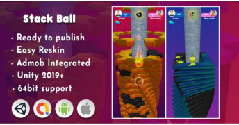 Stack Ball Fall Helix Tower – Unity Project