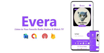Evera – Single Station Radio & TV App | ADMOB, FIREBASE, ONESIGNAL