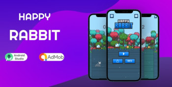 Happy Rabbit ( Android Studio + Admob + Multiple Characters + Reward Video Ads )