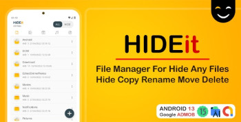 HIDEit File Manager – Hide Any File – Android source with Admob Ads