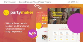 PartyMaker | Event Planner & Wedding Agency WordPress Theme 1.1.7