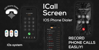 iCall OS16 – Color Phone Flash – iPhone Style Call – iCallScreen Dialer
