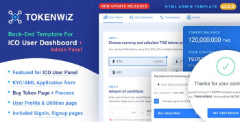 TokenWiz – ICO User Dashboard & ICO Admin Template