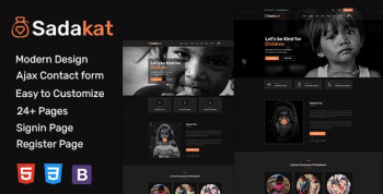 Sadakat – Charity Nonprofit HTML 5 Template