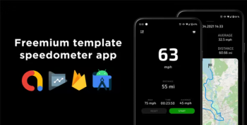 Speedometer and distance - AdMob, In-App Purchase, Android app freemium template