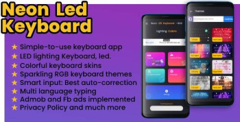 Neon LED Keyboard: RGB Emoji – Ads Implemented