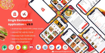 Single Restaurant – Android User & Delivery Boy Apps With Laravel Admin Panel 7.0