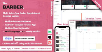 Multi Salon, Spa, Barber Appointment Booking System | Adminpanel | Salon Owner Panel – saas 5.1